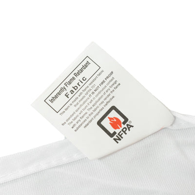 Fire Retardant Scuba Tablecloth – 60’’x102’’ Rectangle White Wrinkle Free Stain Resistant Polyester Cover