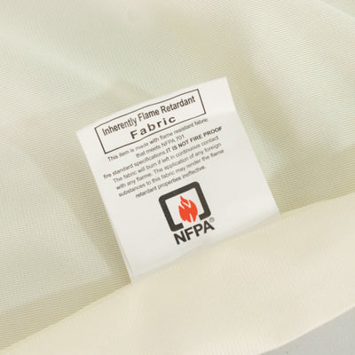 Fire Retardant Scuba Tablecloth – 90’’x132’’ Rectangle Ivory Wrinkle Free Stain Resistant Seamless Polyester Cover