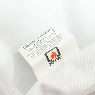 Fire Retardant Scuba Tablecloth – 90’’x132’’ Rectangle White Wrinkle Free Stain Resistant Seamless Polyester Cover