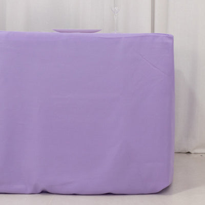 Fitted Polyester 72’’x30’’ Rectangle Tablecloth Lavender Lilac - Durable Table Cover - Tablecloths