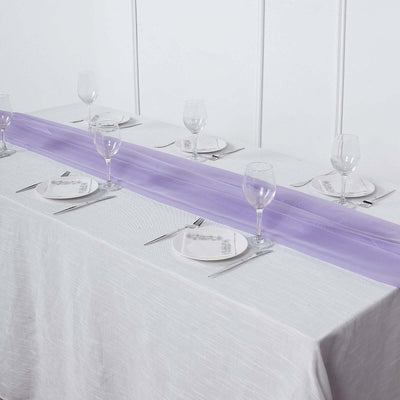 Chiffon 6ft Table Runner Lavender Lilac - Flowy & Lightweight Table Decor