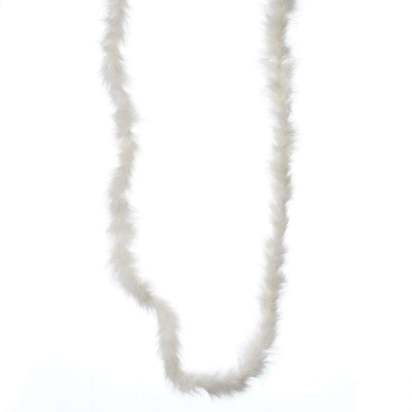 Marabou Ostrich Feather Boa Ivory Deluxe Soft and Fluffy Design - Party Accessory 2 Yards