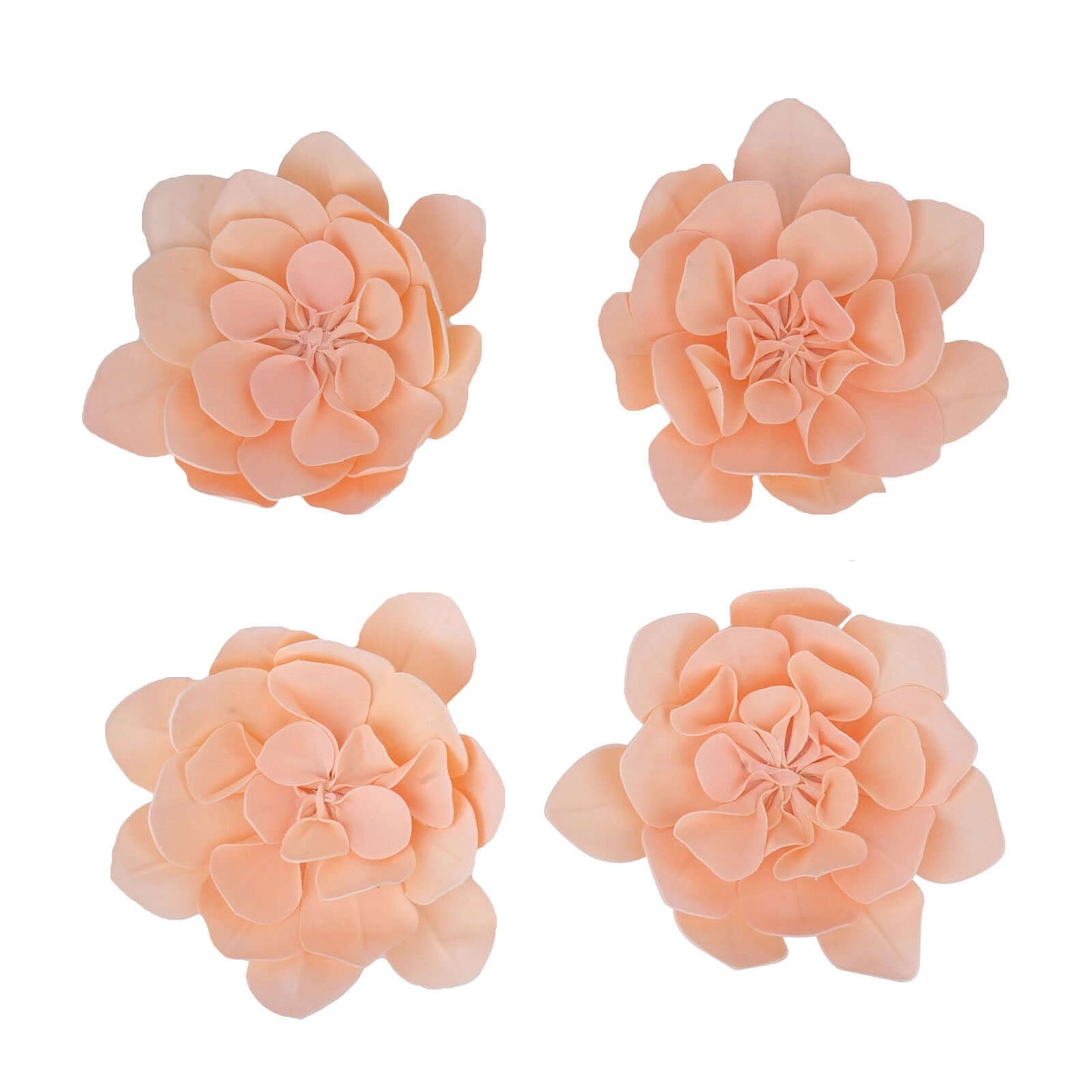 4 Pack 12" Blush Real-Like Soft Foam Craft Daisy Flower Heads