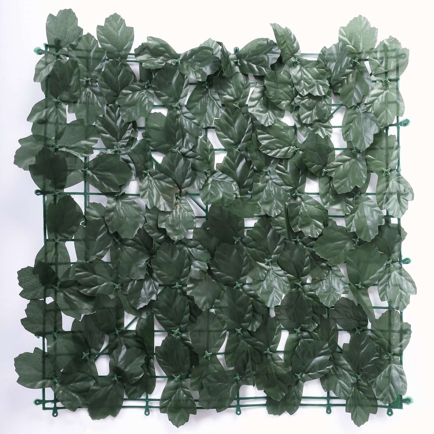 12 Pack Dark Green Artificial Ivy Hedge Privacy Screen Fence Wall Panel, Faux Leaf Greenery Backdrop Garden Decor - 32 Sq. ft.