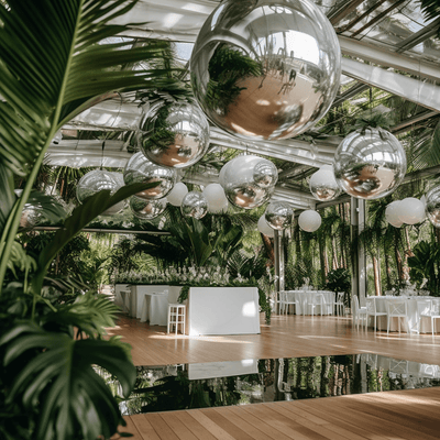 Gazing Globe Mirror Ball Reflective Hollow Stainless Steel Silver Sphere - Decorative Garden Display Ornament 22’’