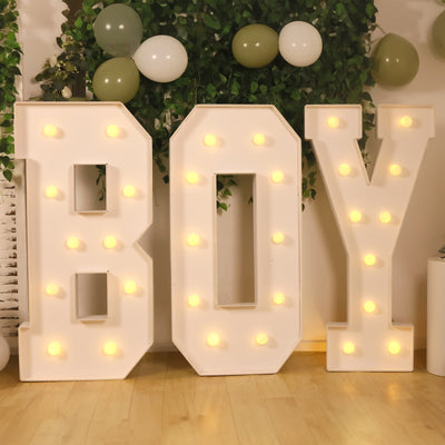 Giant LED Marquee Light Up Letter ’O’ White 4ft Pre-Cut Foam Board with 10 Warm White Battery Operated LEDs Glue Gun
