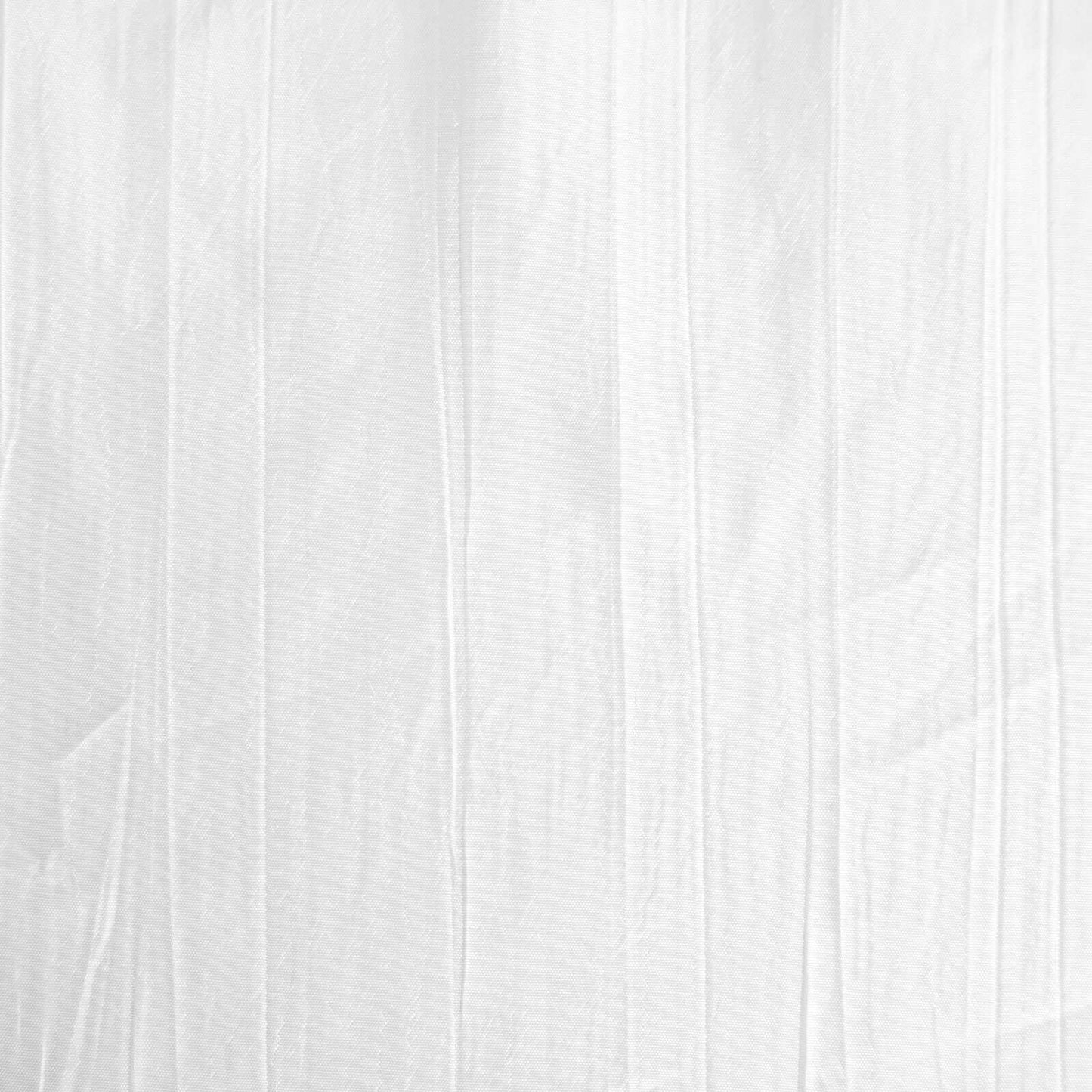 Taffeta 90"x90" Table Overlay Square Tablecloth White - Accordion Crinkle Design for Modern Celebrations
