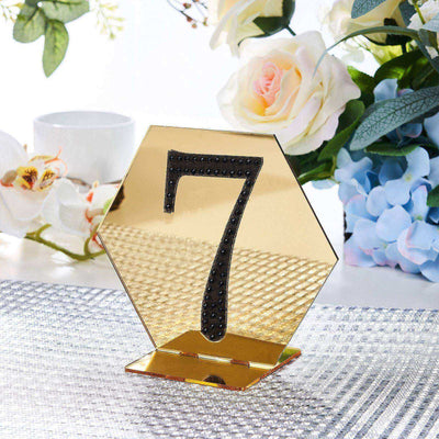 Decorative Rhinestone Number "7" Stickers, Glitter Adhesive Craft Numbers Black DIY Sparkle Embellishments 4"