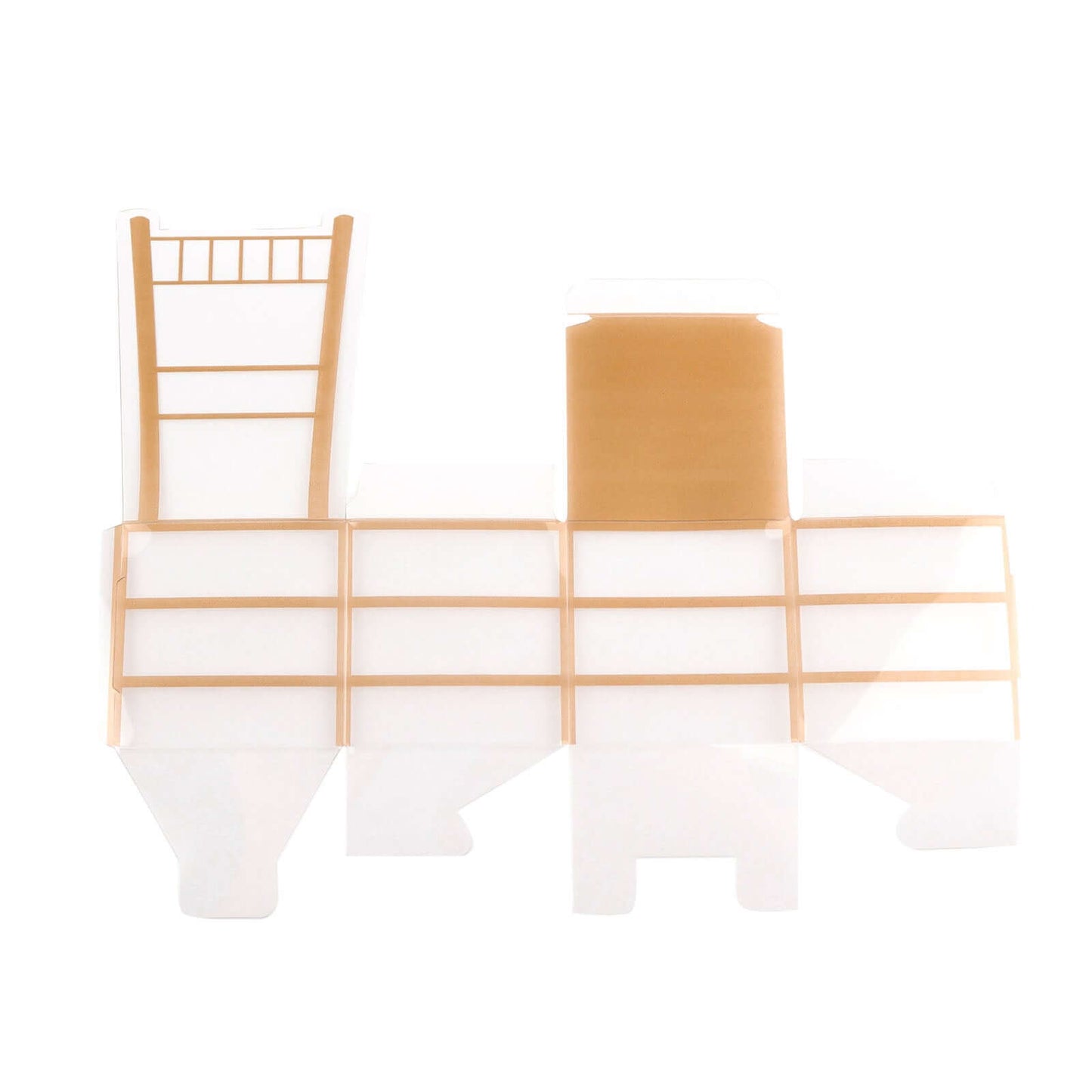 25 Pack Clear and Gold PVC Chiavari Chair-Shaped Party Favor Candy Gift Boxes - 2"x5"