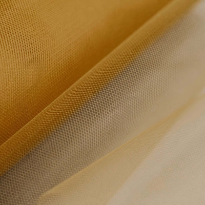 12"x100 Yards Gold Tulle Fabric Bolt, Sheer Fabric Spool Roll For Crafts