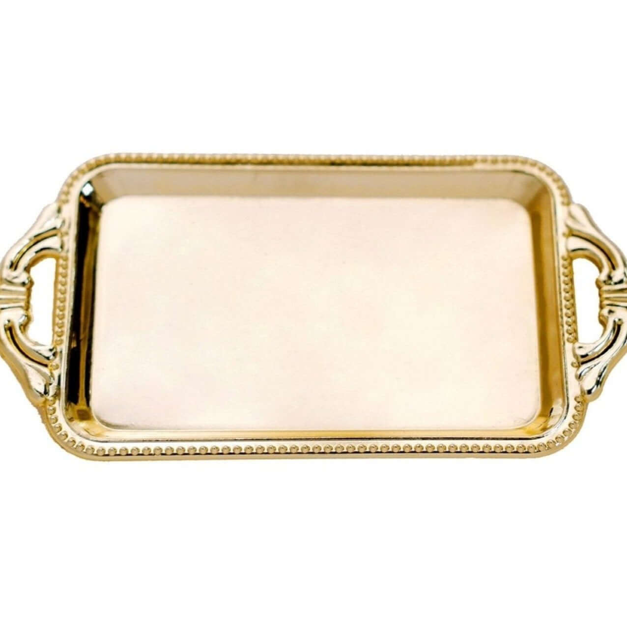 12-Pack Display Trays Party Favor Rectangular Design Gold - Mini Serving Platters for Candy and Desserts 4"