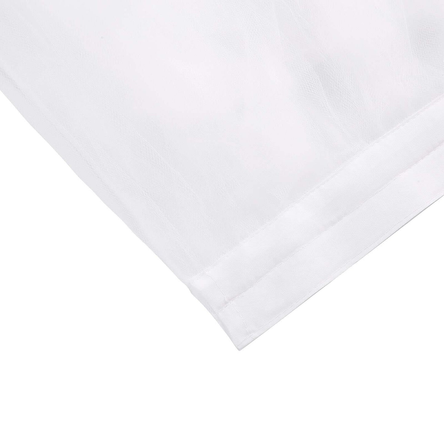 Tulle 14ft Table Skirt White - 4 Layer Pleated Tutu Chic & Soft Event Table Cover