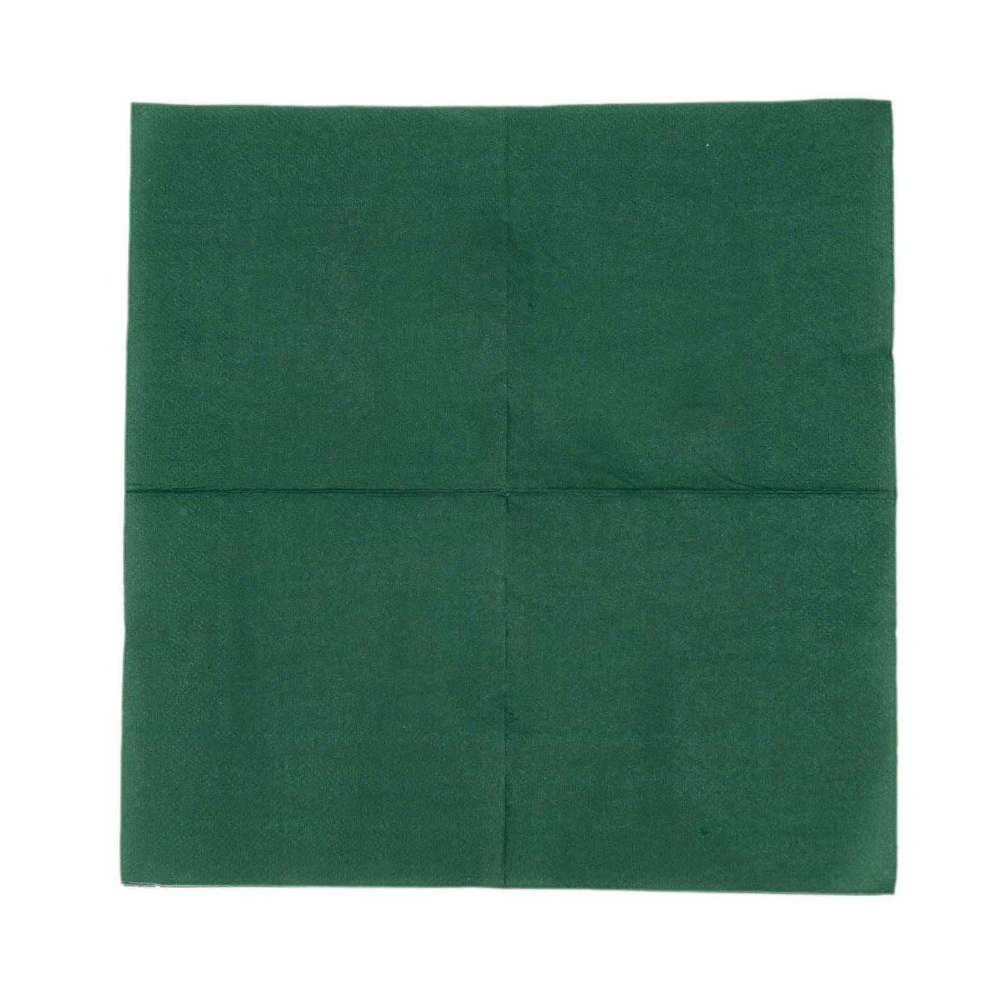 50-Pack Paper Beverage Napkins Hunter Emerald Green - 2 Ply Disposable Soft 18GSM Cocktail Napkins 5"x5"