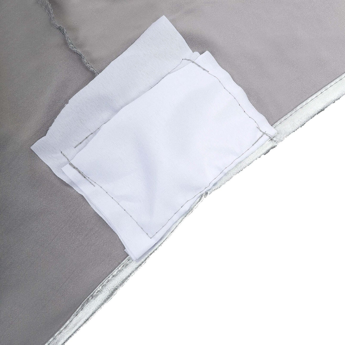 Stretch Spandex 72"x30" Rectangle Tablecloth Metallic Silver - Form-Fitting Table Cover