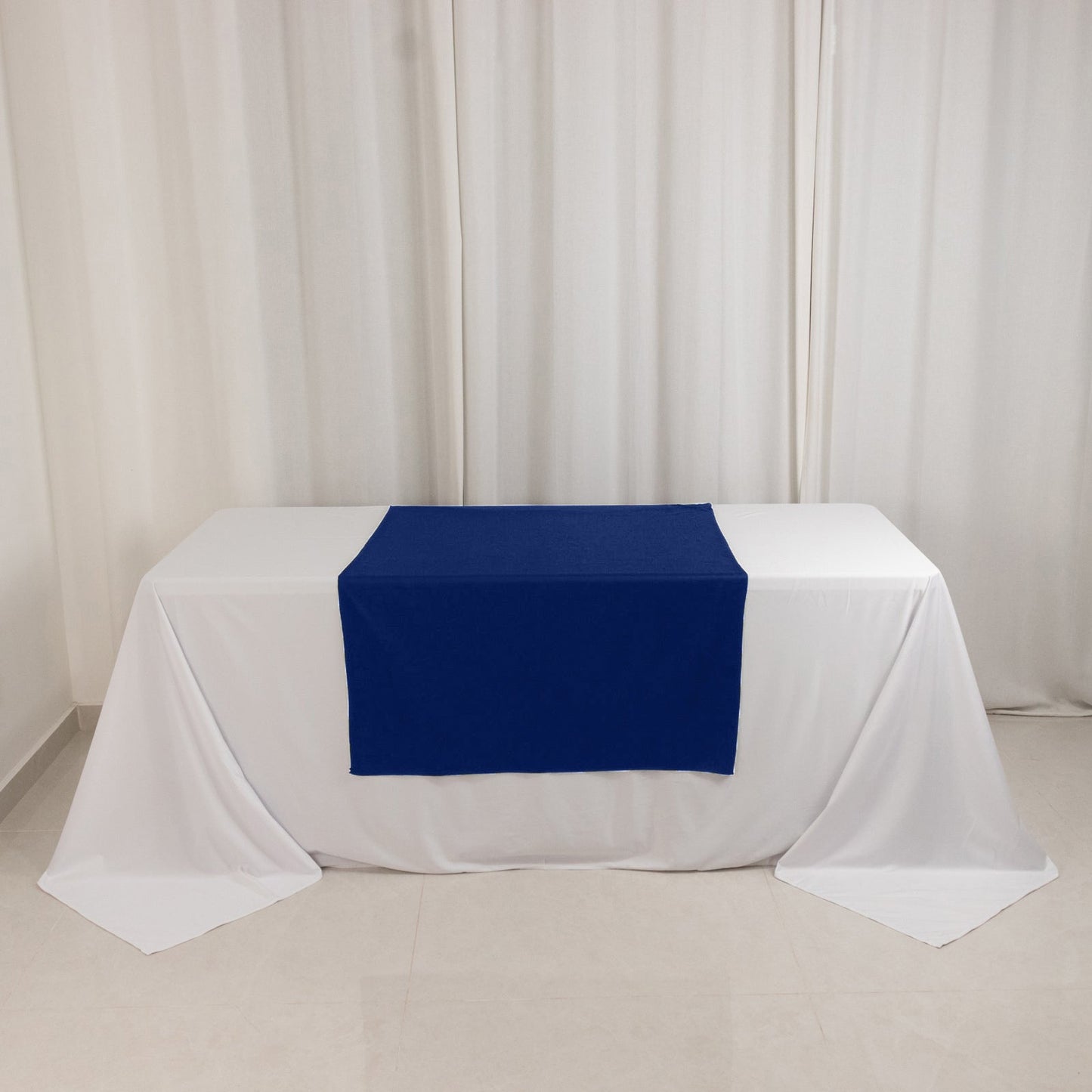 Wide Polyester 36"x72" Table Runner Royal Blue - Durable Trade Show Table Linen