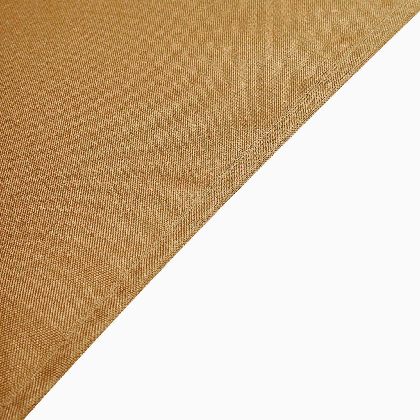 Polyester 70"x70" Table Overlay Square Tablecloth Gold - Wrinkle-Resistant & Durable Table Cover