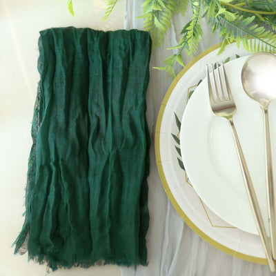 5 Pack Gauze Cheesecloth 24"x19" Napkins Hunter Emerald Green Reusable Dinner Napkins
