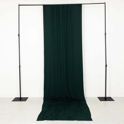 Hunter Emerald Green 4-Way Stretch Spandex Event Curtain Drapes Wrinkle Free Backdrop Event Panel with Rod Pockets