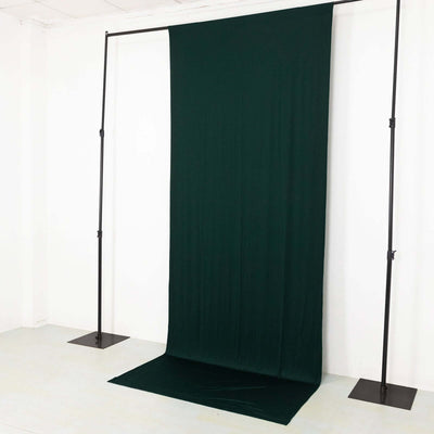 Hunter Emerald Green 4-Way Stretch Spandex Event Curtain Drapes Wrinkle Free Backdrop Event Panel with Rod Pockets