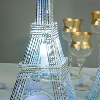 3.5ft Color Changing LED Metal Eiffel Tower Columns LED Lamp, Night Light Wedding Centerpiece