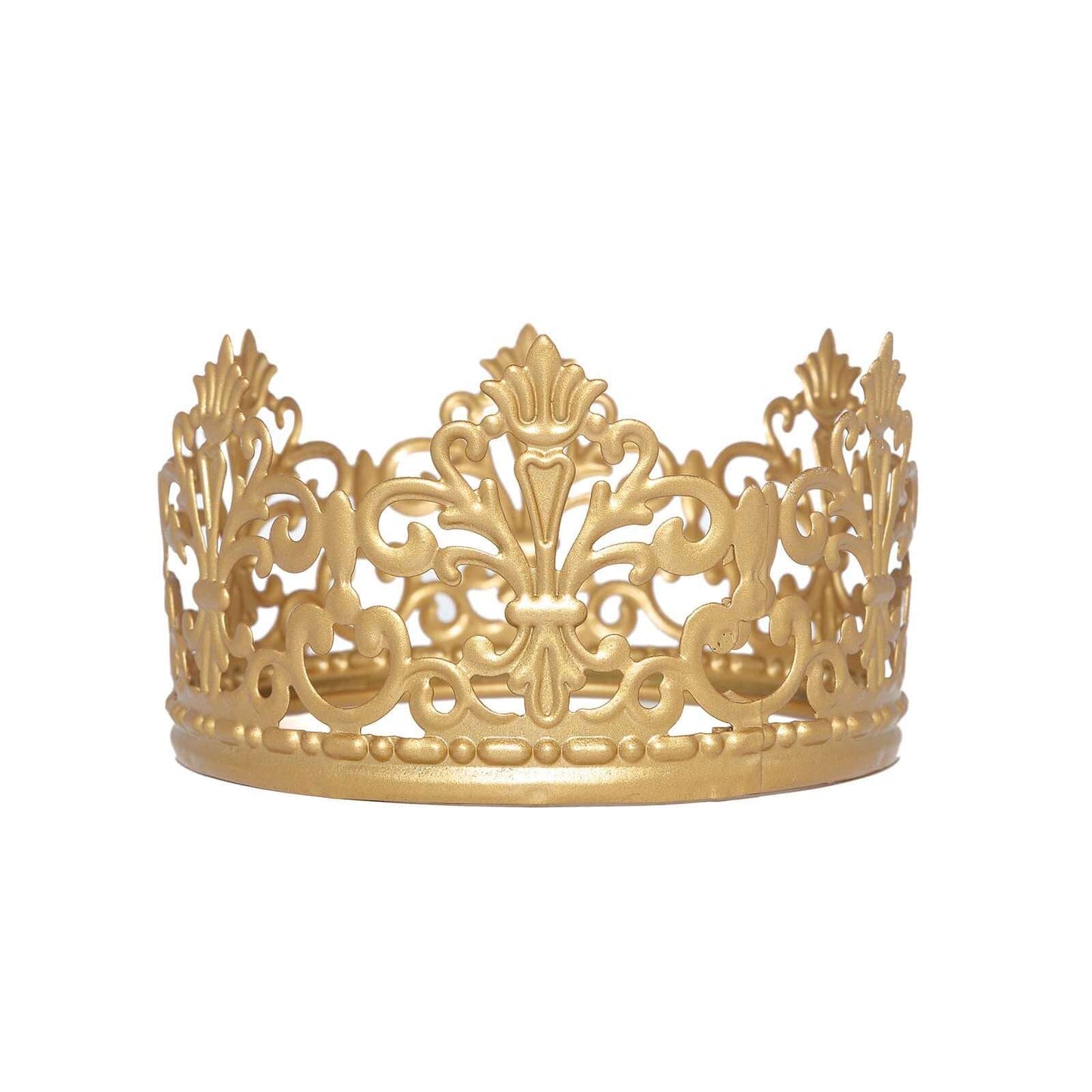 Metal Princess Crown Cake Topper Gold - Exquisite Cake Centerpiece Decor for Quinceañeras Bridal Showers & Fairytale-Themed Events 2"