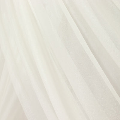 Ivory Sheer Backdrop Drape – 5ftx32ft Wedding Arch & Ceiling Decor Panel Wrinkle Free with Soft Shimmer - Backdrops