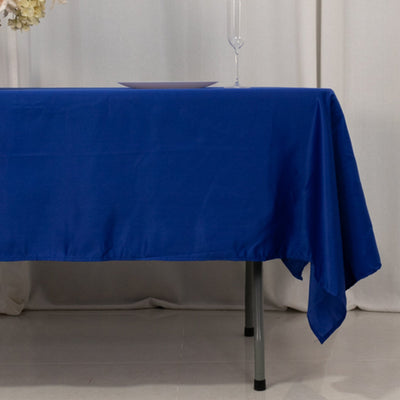 Lamour Satin 60’’x102’’ Rectangle Tablecloth Royal Blue - Durable & Silky Soft Feel Table Cover - Tablecloths