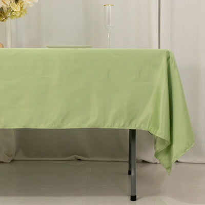 Lamour Satin 60’’x102’’ Rectangle Tablecloth Sage Green - Durable & Silky Soft Feel Table Cover - Tablecloths