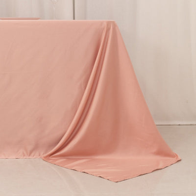 Lamour Satin 90’’x156’’ Rectangle Tablecloth Dusty Rose - Luxurious Soft Seamless Table Cover - Tablecloths