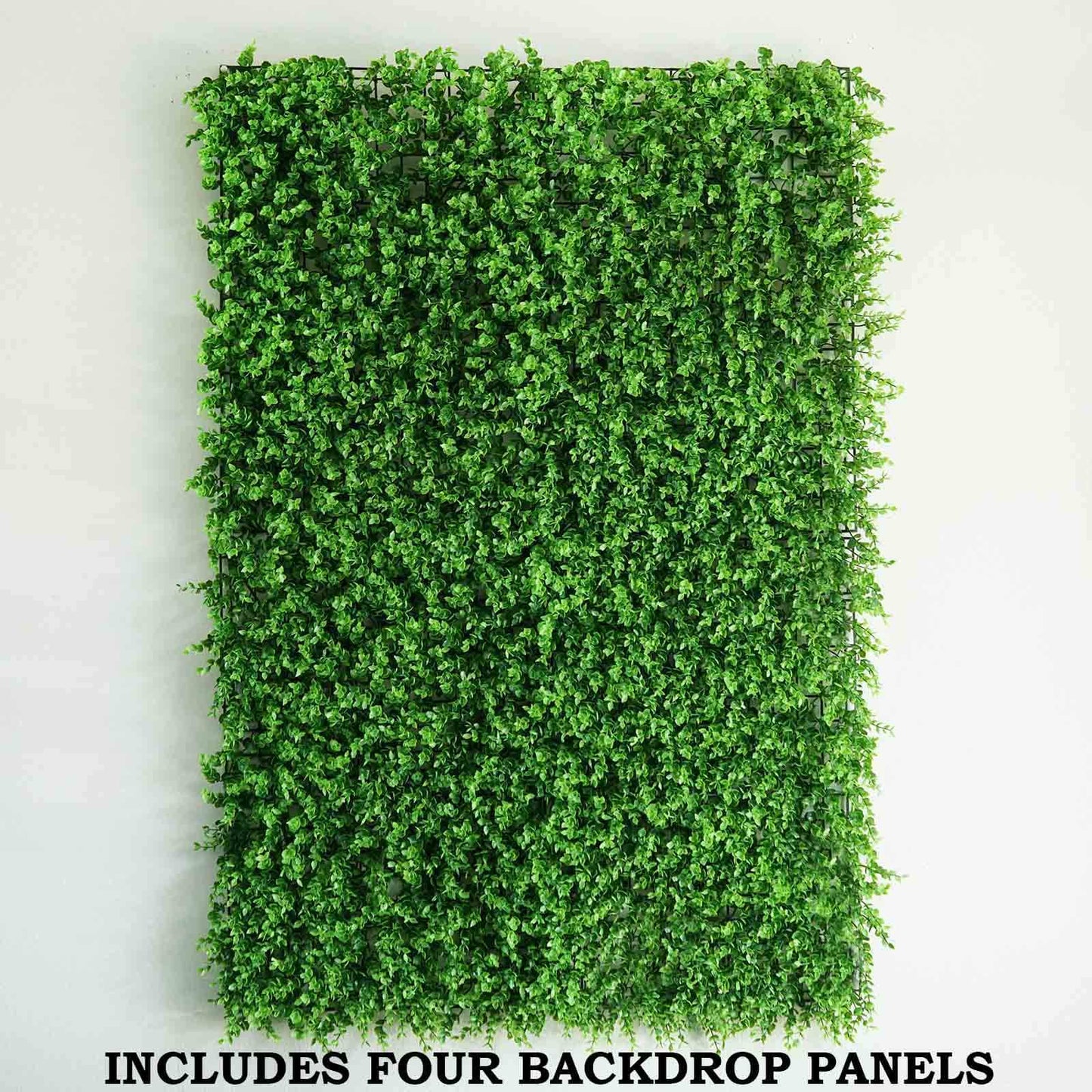 11 Sq ft. Artificial Baby Green Boxwood Hedge Garden Wall Backdrop Mat - 4 Panels