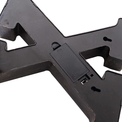 LED Marquee Letter ’X’ Industrial Style Antique Black - Light-Up Alphabet Sign for Weddings & Displays 9’’ - LED