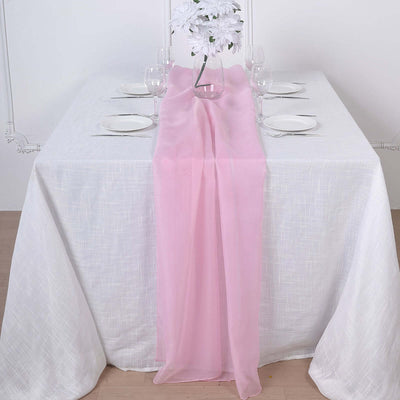 Chiffon 6ft Table Runner Pink - Flowy & Lightweight Table Decor