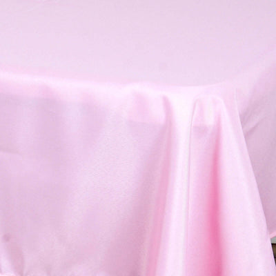 Polyester 54"x54" Table Overlay Square Tablecloth Pink - Wrinkle-Resistant & Durable Table Cover