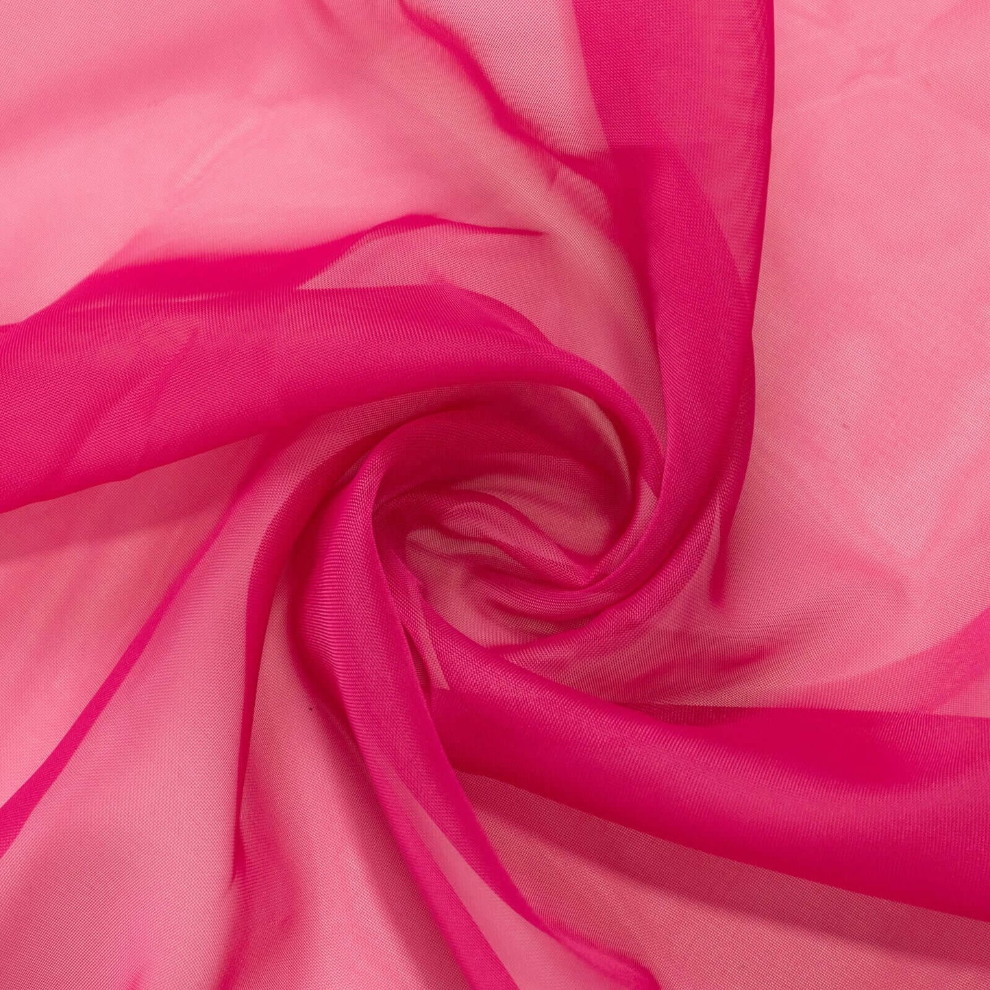 5ftx32ft Fuchsia Chiffon Curtain Panel, Durable Flame Resistant Backdrop Ceiling Drapery With Rod Pocket