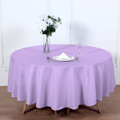 Polyester 90" Round Tablecloth Lavender Lilac - Stain & Wrinkle-Resistant Table Cover
