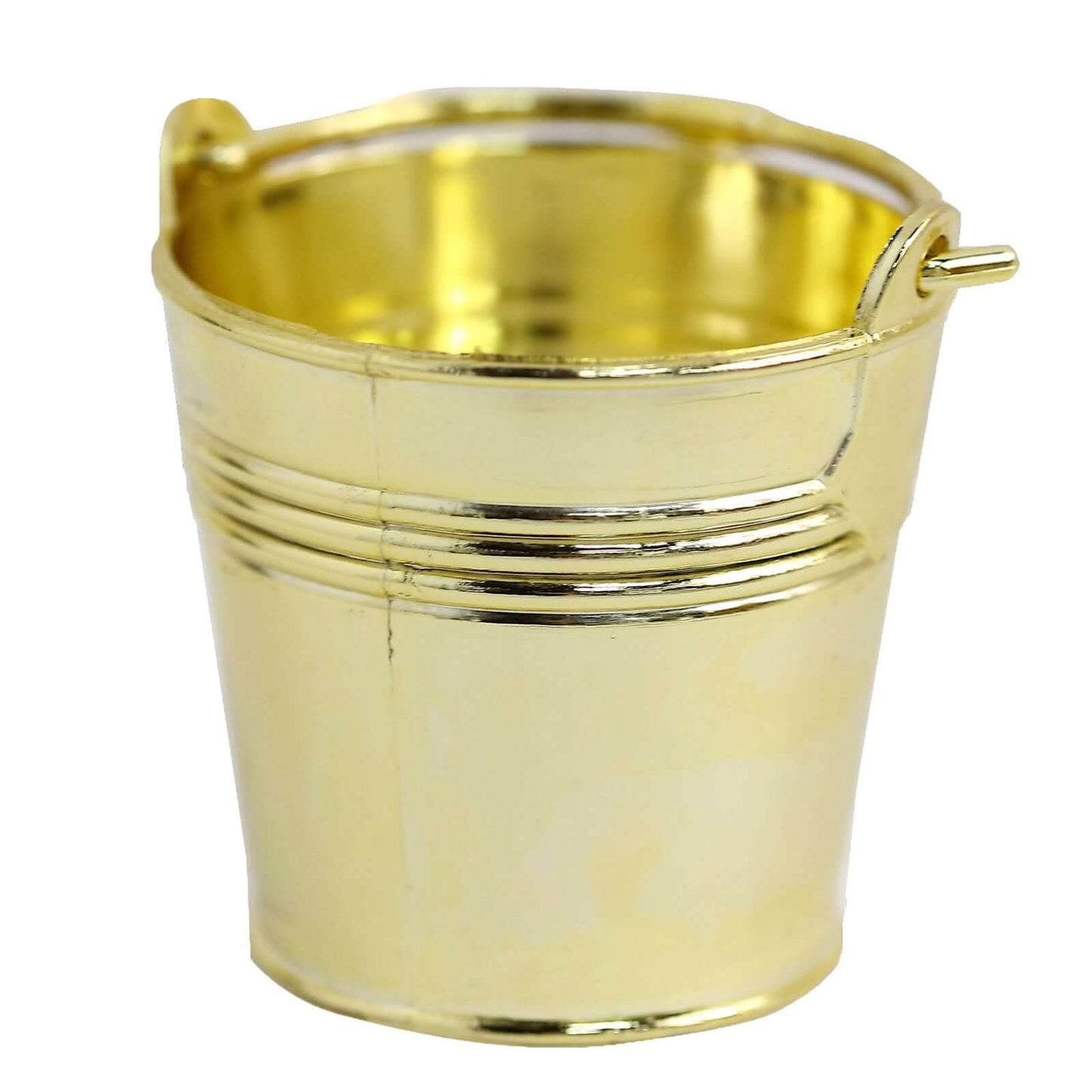 12 Pack 2" Gold Mini Planter Treat Party Favor Boxes, Small Pail Bucket Candy Container Gift Boxes