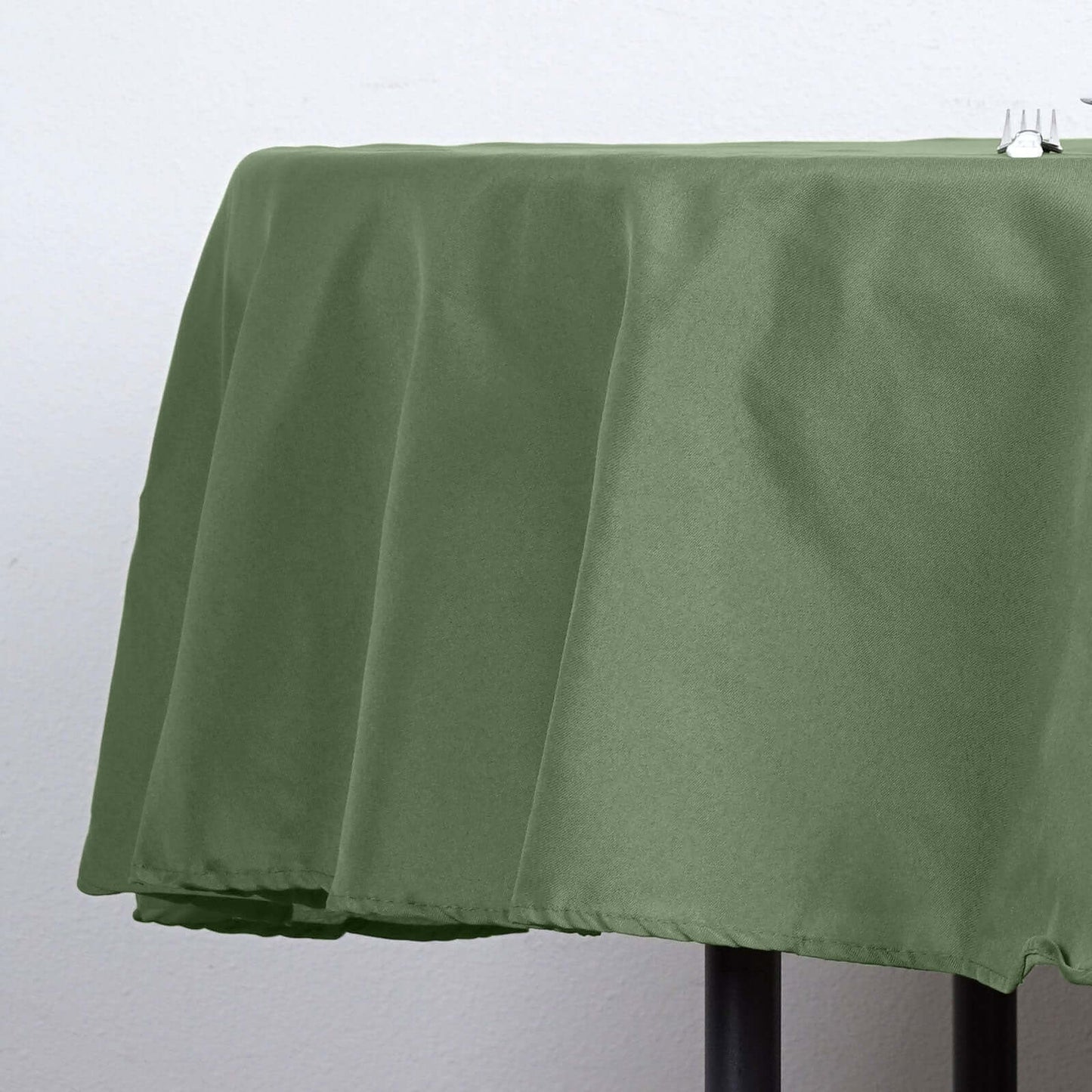 Polyester 90" Round Tablecloth Olive Green - Stain & Wrinkle-Resistant Table Cover