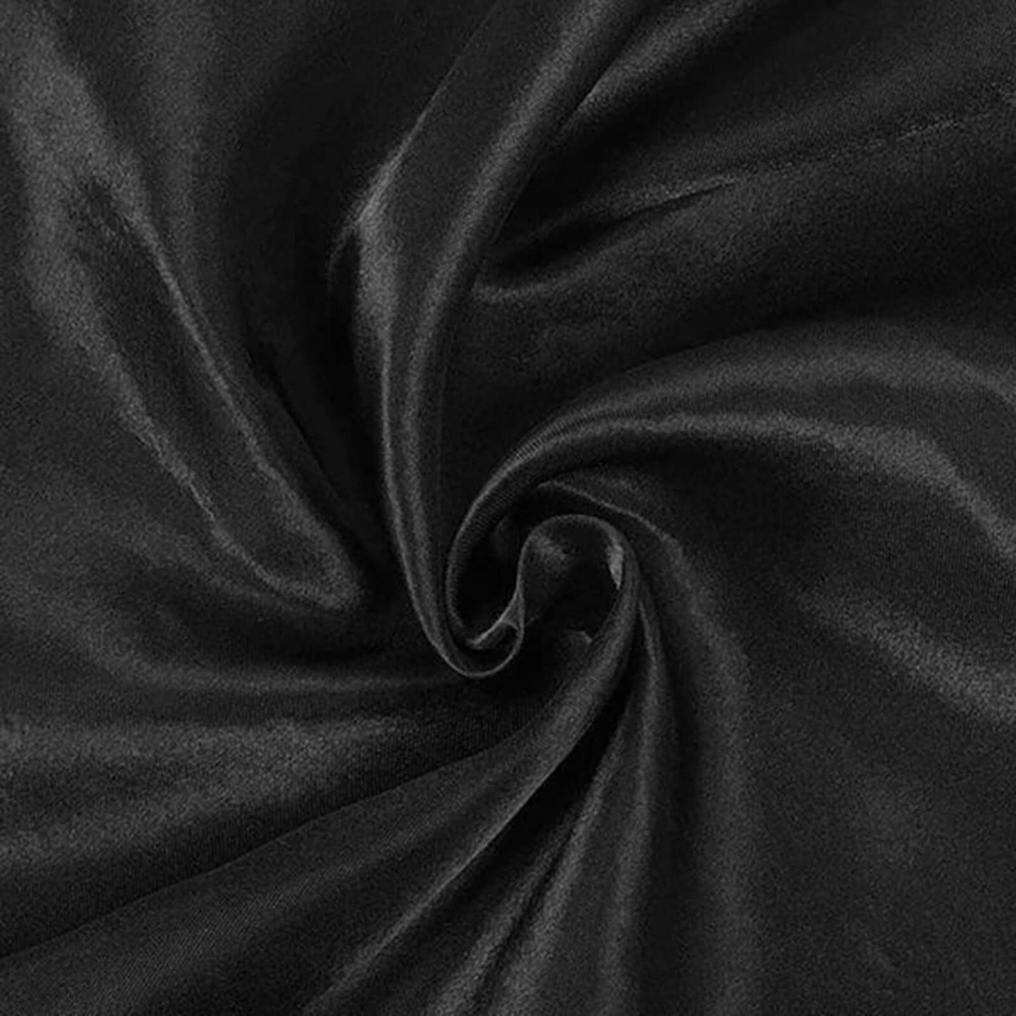 Satin Rectangular 60"x126" Tablecloth Black - Smooth and Lustrous Table Cover