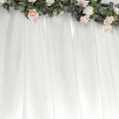 8ftx10ft Ivory Satin Event Curtain Drapes, Backdrop Event Panel