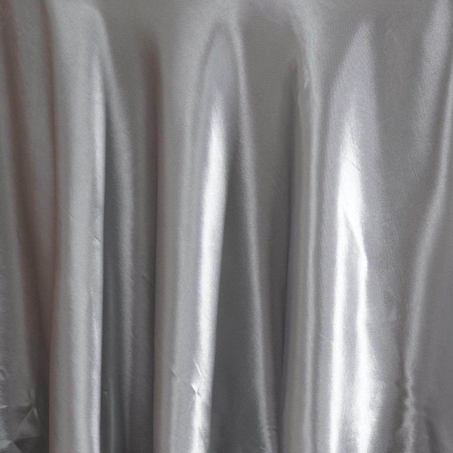 Satin 108" Round Tablecloth Silver - Smooth and Lustrous Table Cover