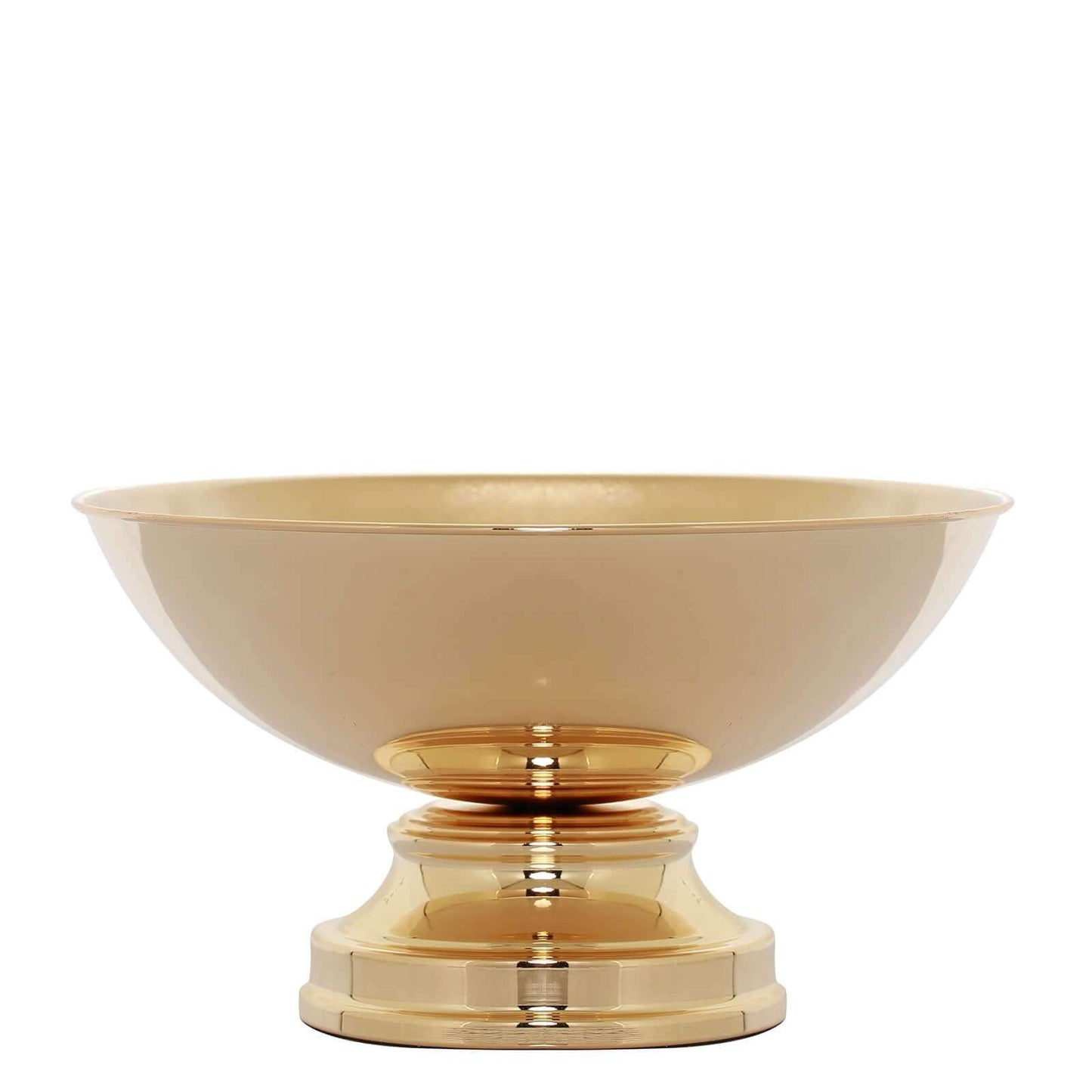 Metal Pedestal Flower Pot Round Design Gold - Floating Candle Bowl and Display Dish 12"