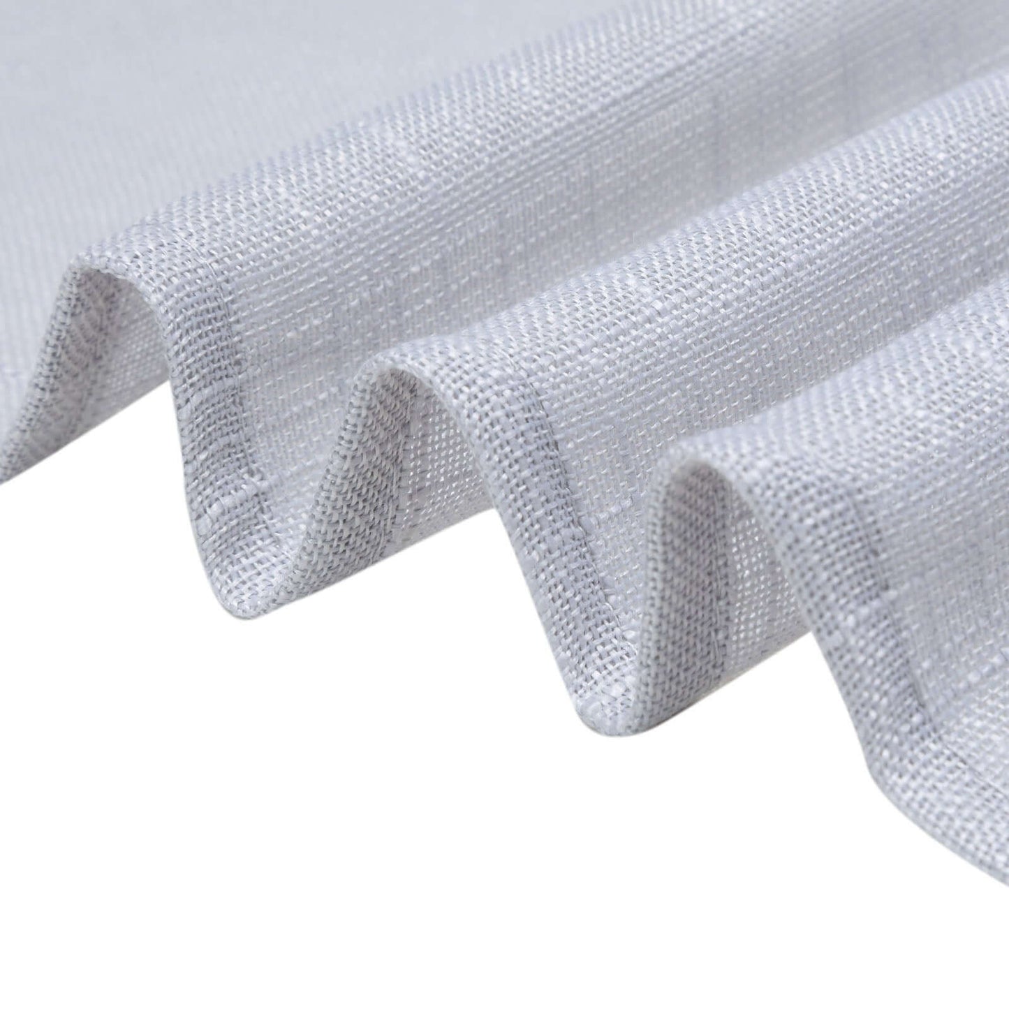 Faux Linen 12"x108" Table Runner Silver - Slubby Textured & Wrinkle Resistant Table Decor