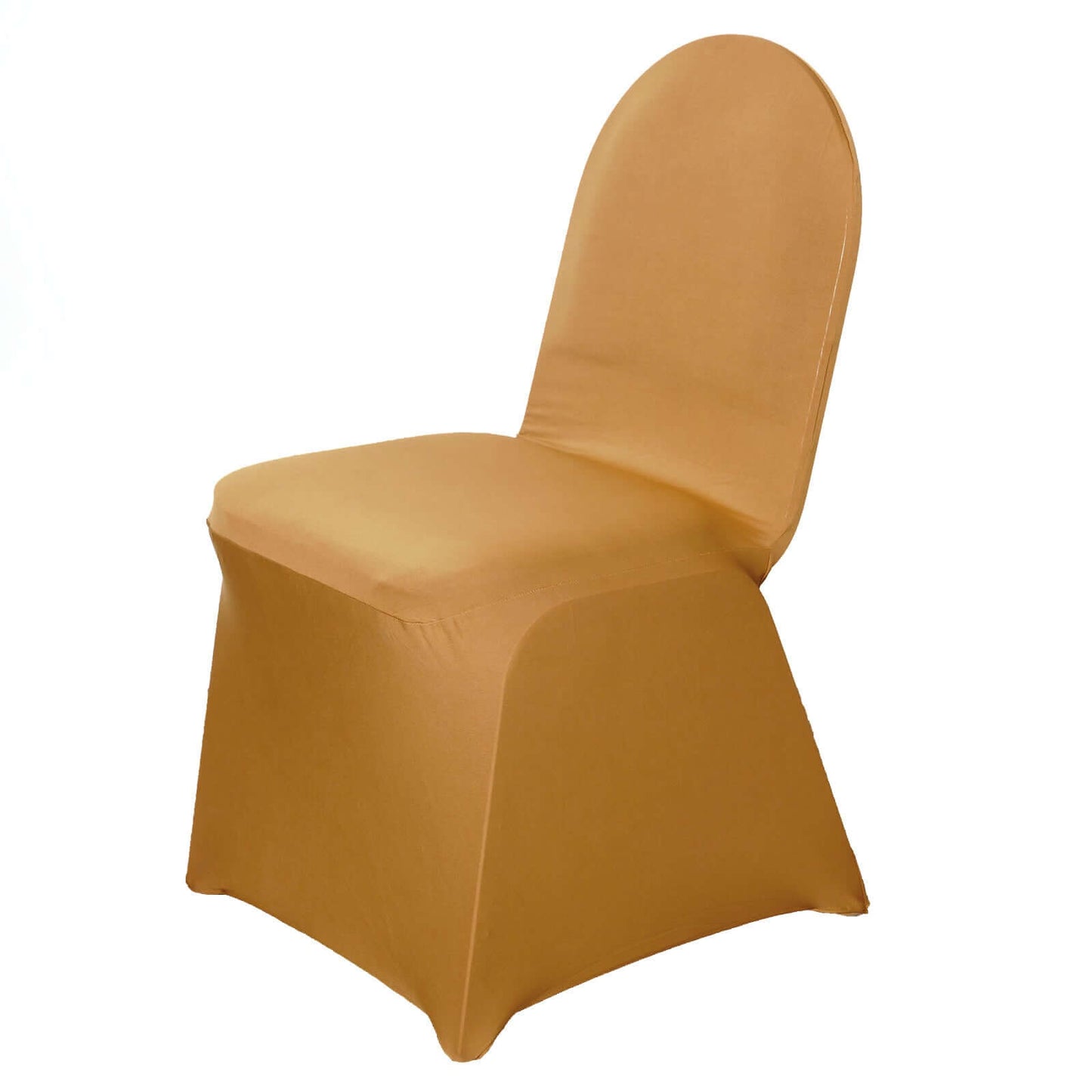 Spandex Chair Cover for Banquet Chairs Gold - Stylish Stretch 160GSM Fabric with Slip-On Slipcover for Sophisticated Gatherings
