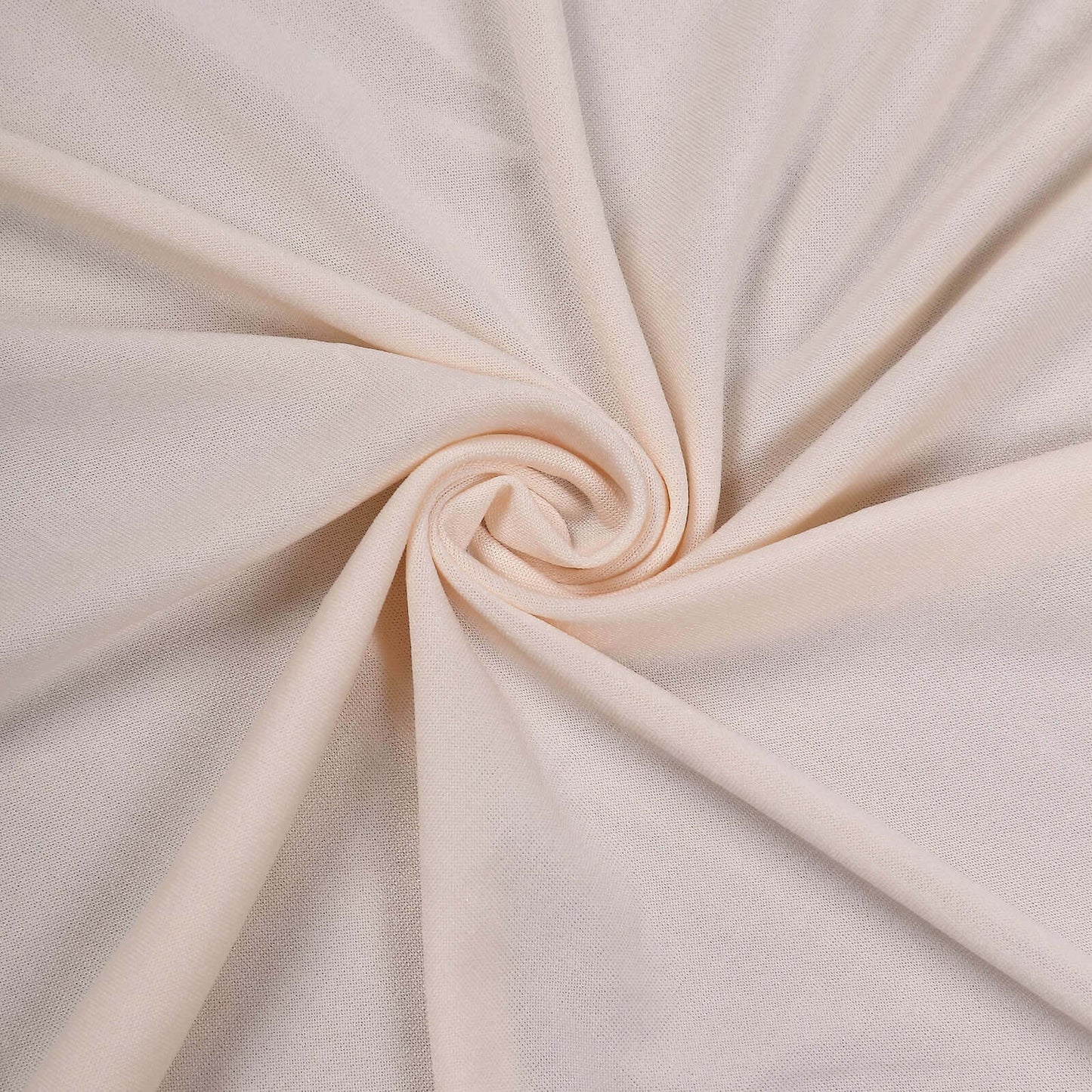 Spandex 30" Round Cocktail Table Cover Skirt Blush With Natural Wavy Drapes