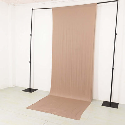 Nude 4-Way Stretch Spandex Event Curtain Drapes Wrinkle Free Backdrop Event Panel with Rod Pockets - 5ftx14ft