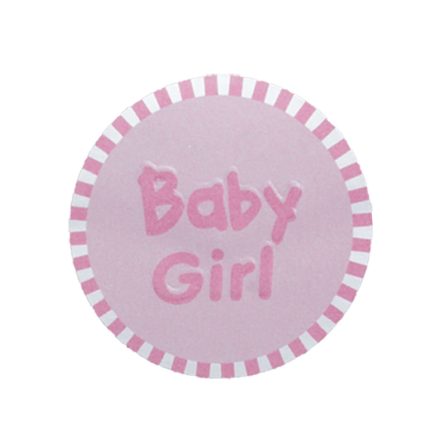 100Pcs 1" Round Pink Baby Girl Baby Shower Favor Envelope Stickers