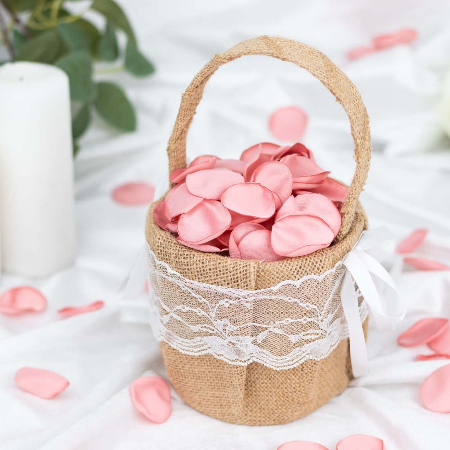 400-Pack Rose Petals Life-Like Flower Confetti Dusty Rose Matte Silk Round - Perfect for Event Tables 2"