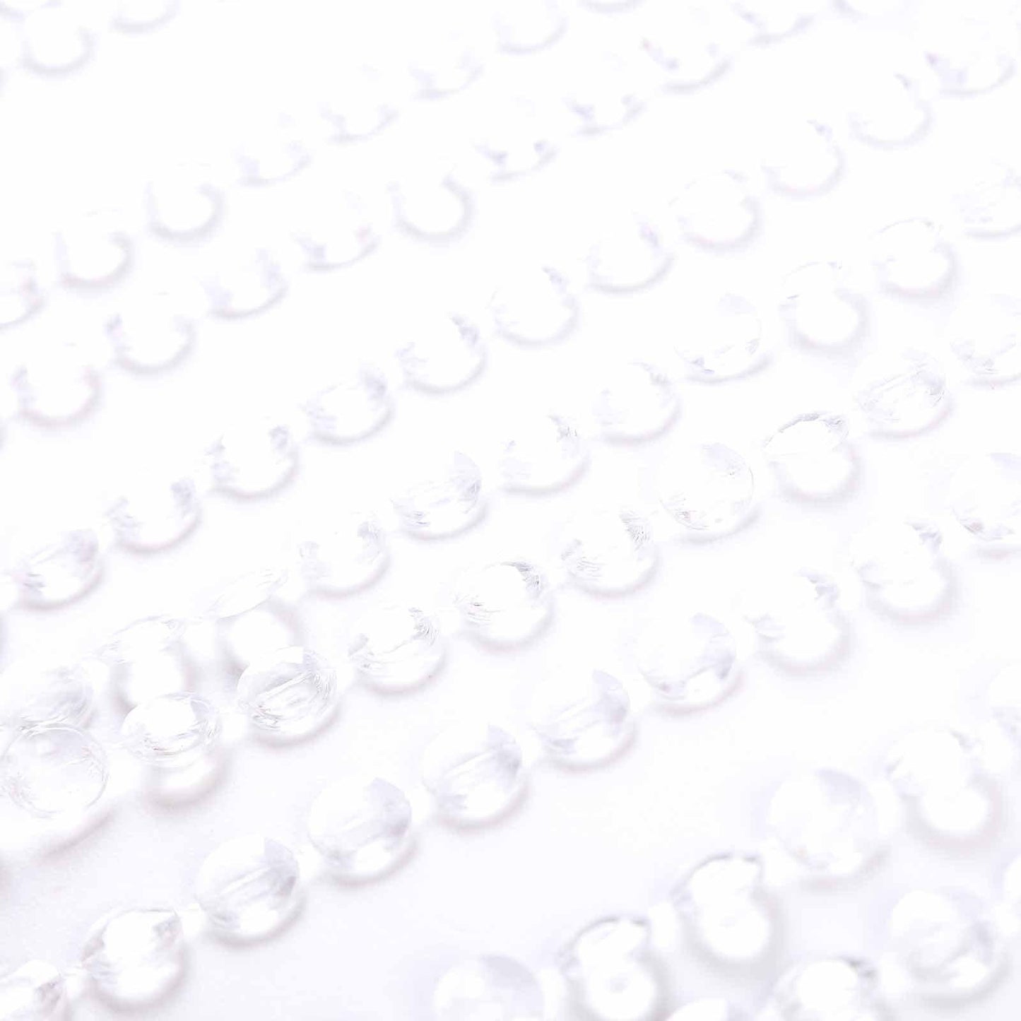 8ft Crystal Diamond Beaded Curtain with Plastic Rod and Adjustable Hooks