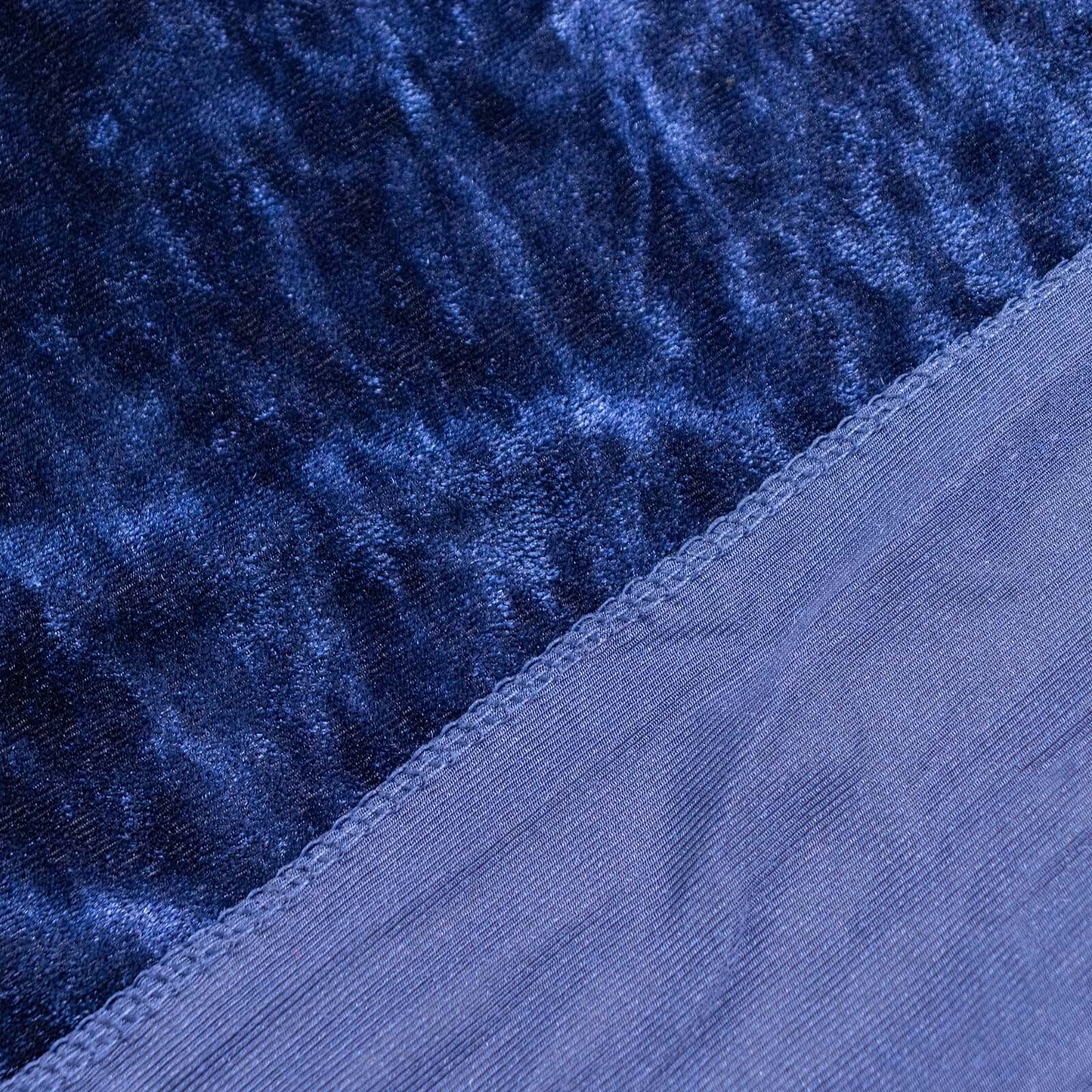 Navy Blue Crushed Velvet Backdrop Curtain – 8ft x 8ft Event Drape with Rod Pocket, Privacy Panel for Photo Booths & Events