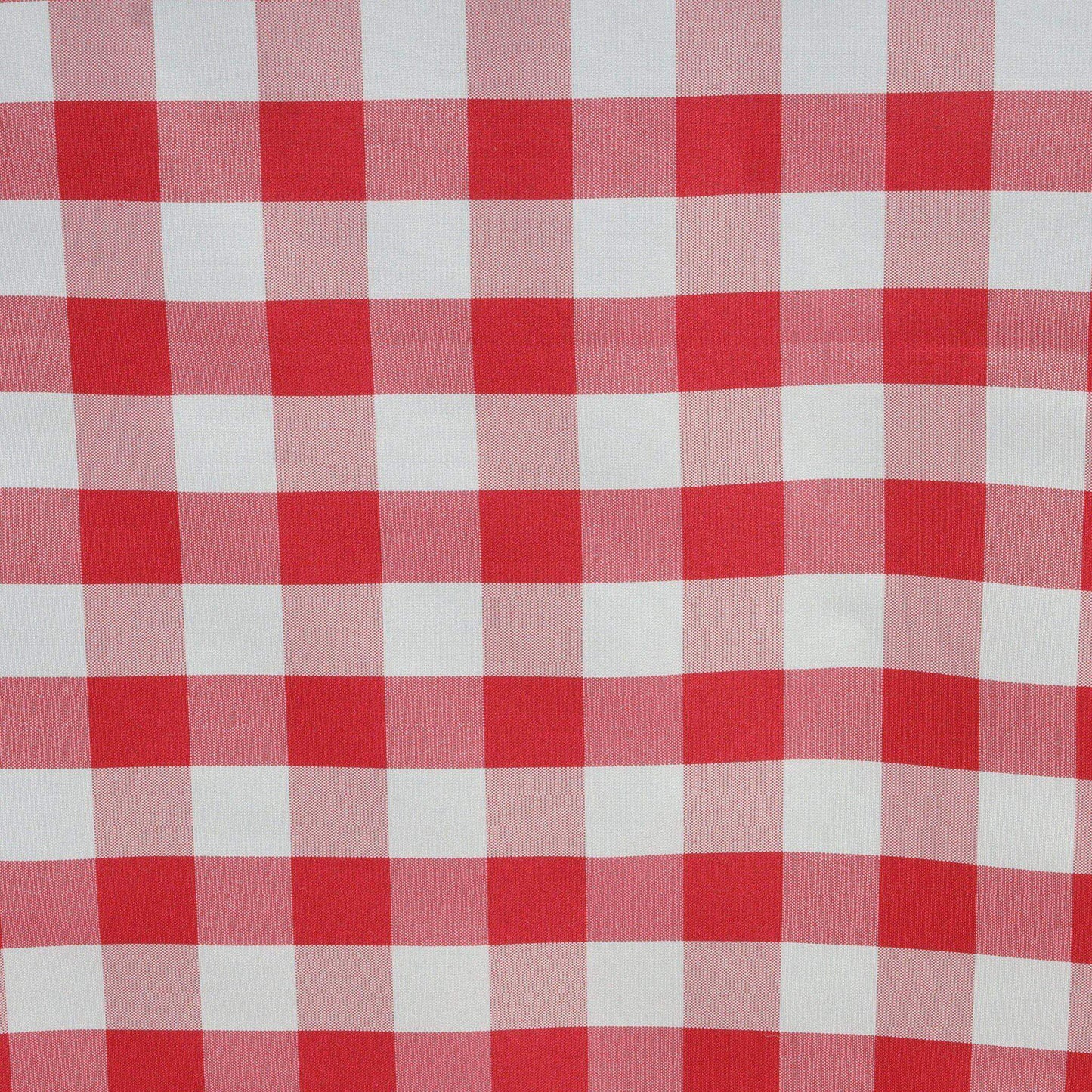 Polyester 60"x102" Rectangle Tablecloth White/Red - Checkered Buffalo Plaid Table Cover